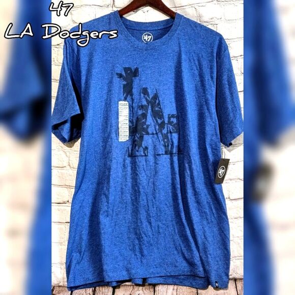 LA los angeles Dodgers blue palms graphic tee 47 - Picture 1 of 6